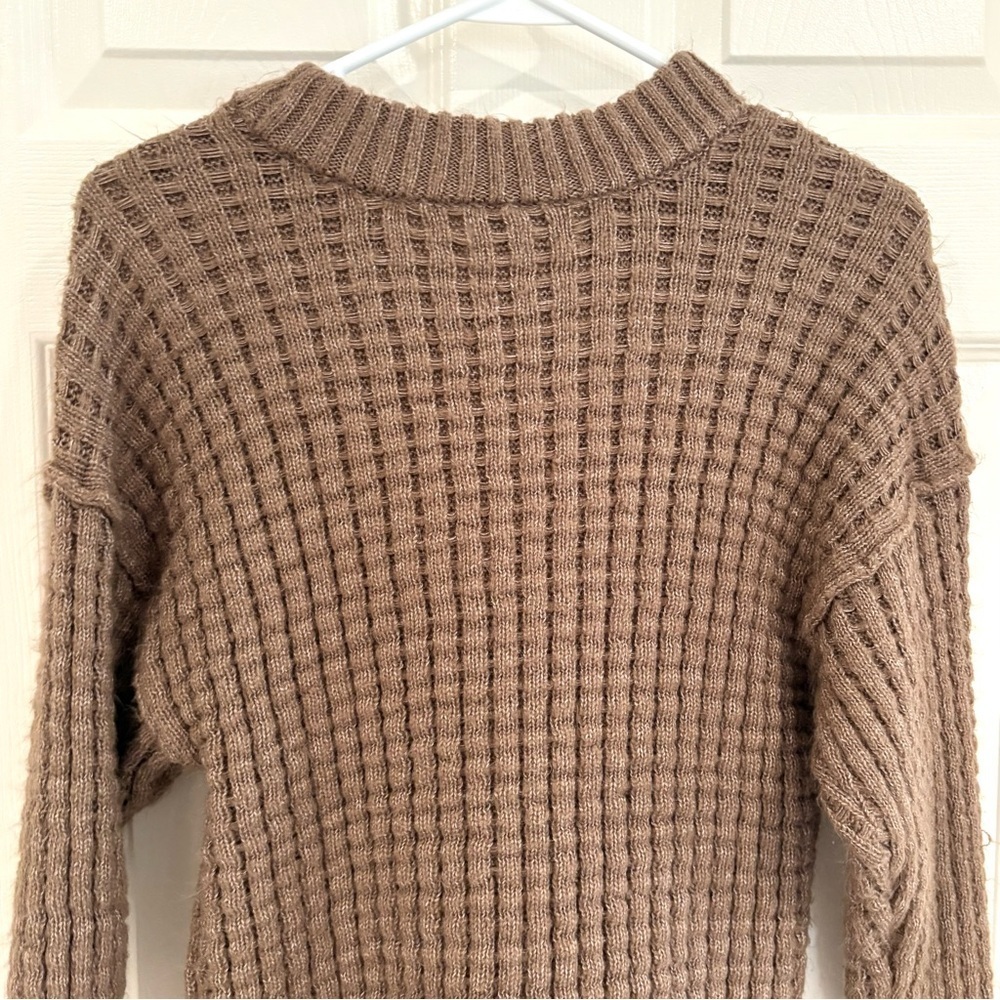 SO Long Sleeve Crew Neck Comfy Brown &Striped Sweaters Set Juniors Women Sz S-M - Picture 14 of 17